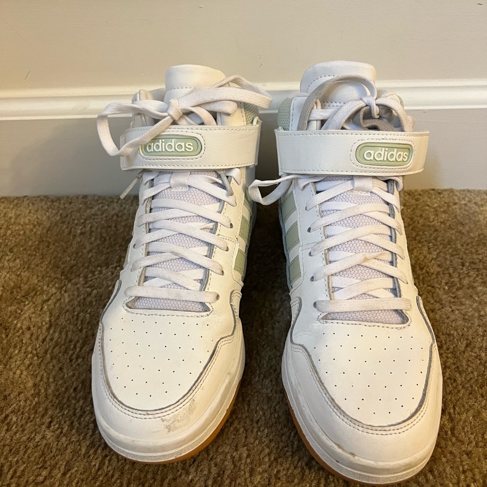 Adidas White High-Top Sneakers